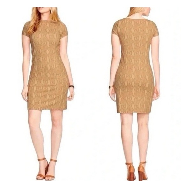 Lauren Ralph Lauren Brown Snake Print Dress - Picture 2 of 8